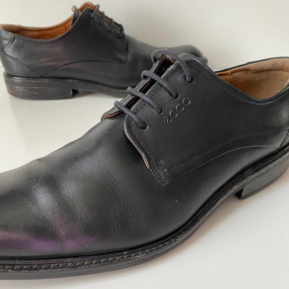 Ecco Shoes Ecco Mens Oxford Shoes Eu 44 Us 5 Black Leather Shock